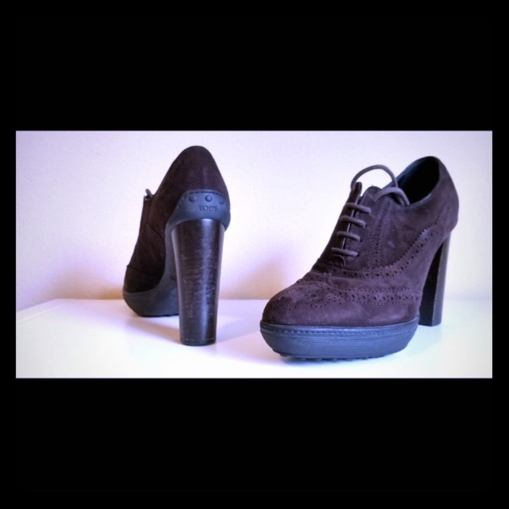 Tod’s For Women Suede Platform Oxfords